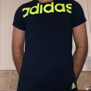adidas neon climalite shirt size small
